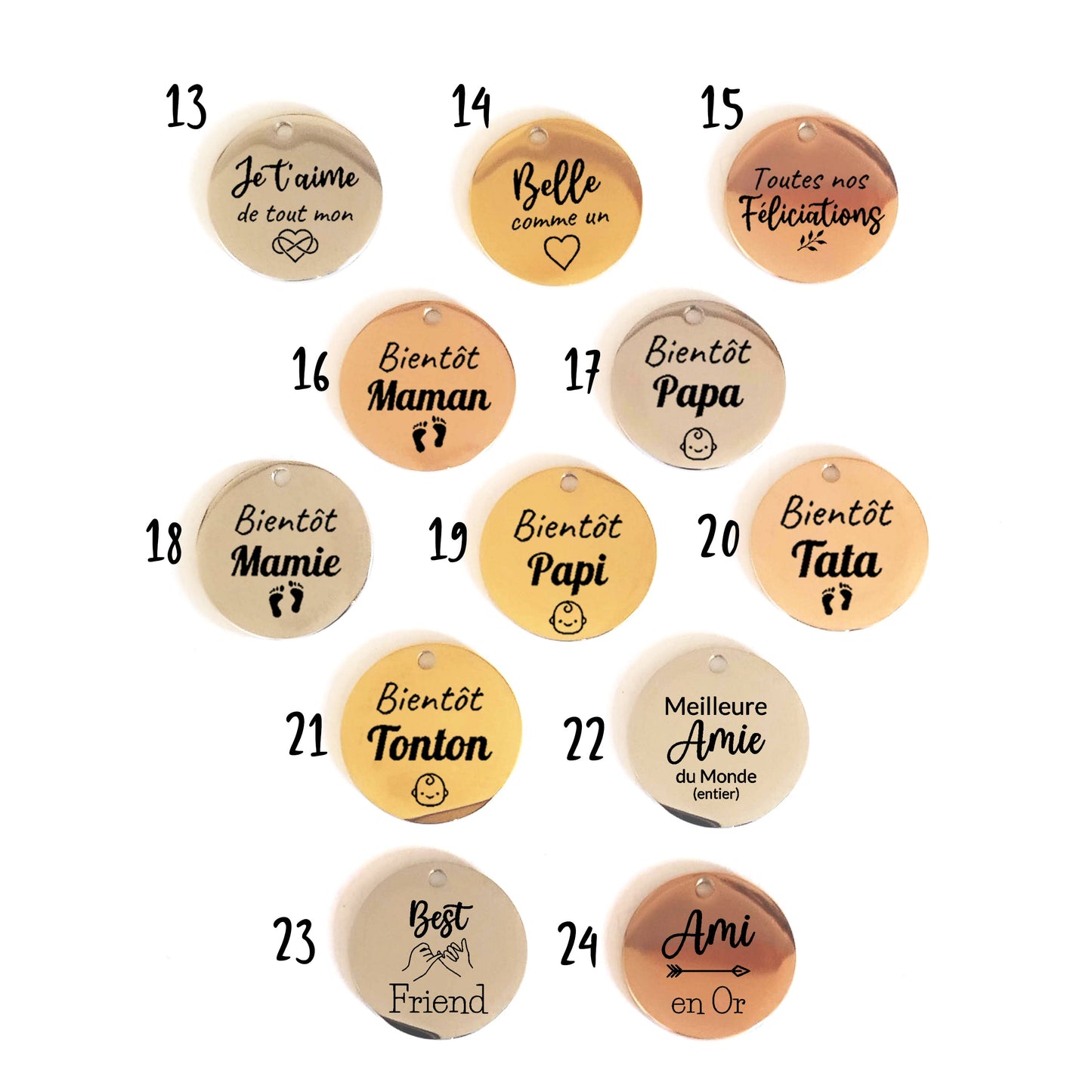 Médaille Gravée – Annonce Demande Message d’Amour - Nemeti Bijoux