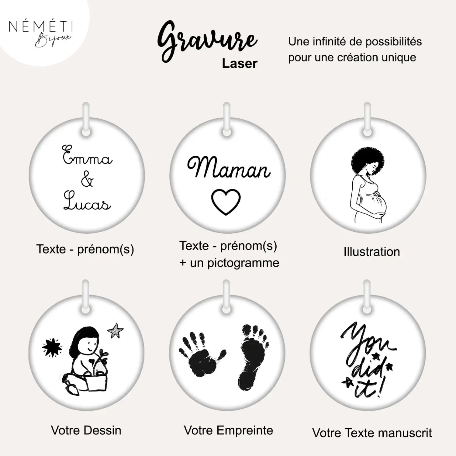 Gravure Personnalisée Néméti Bijoux