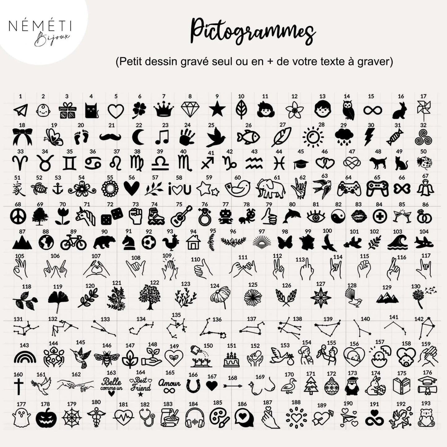 Porte-clés gravé personnalisé - Amour Cœur Coréen - Nemeti Bijoux