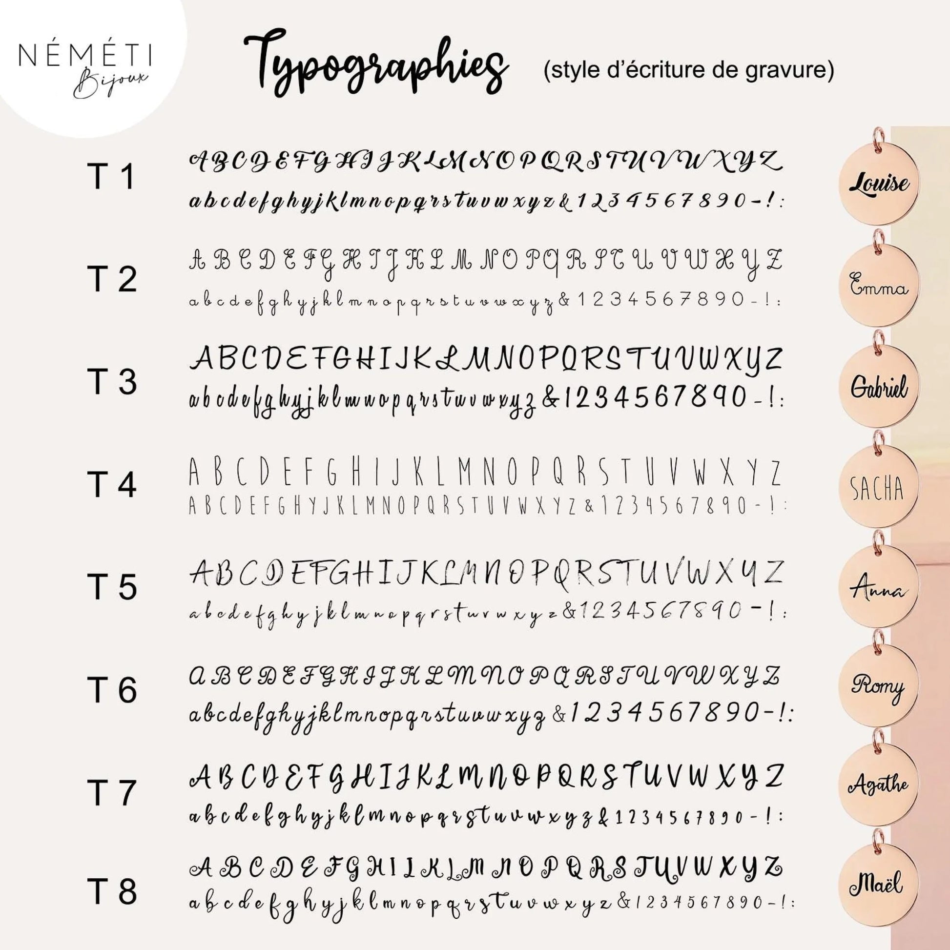 Porte-clés gravé personnalisé - Amour Cœur Coréen - Nemeti Bijoux